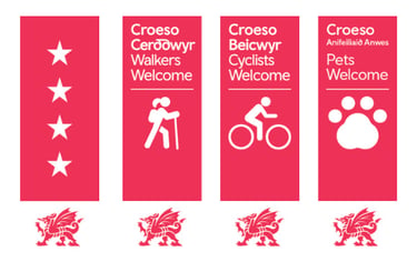 Cambrian Cottages have received Visit Wales 4 stars, walkers, cyclists and pets welcome.