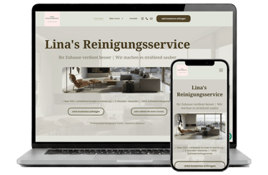 Logotipo Lina's Reinigungsservice: Caso de sucesso de automação de agendamento e chatbot 