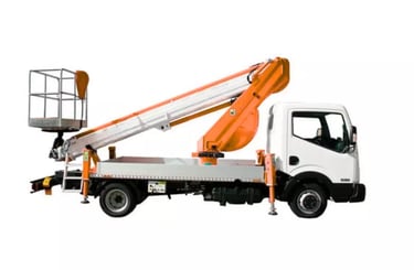 Camion con cesta elevadora