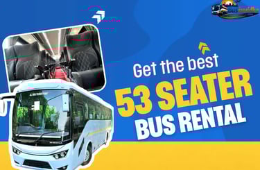 53 seater luxury bus interior and exterior view