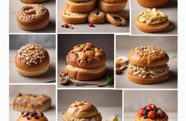 Shelves stocked with a variety of packaged snacks and treats in bright packaging.