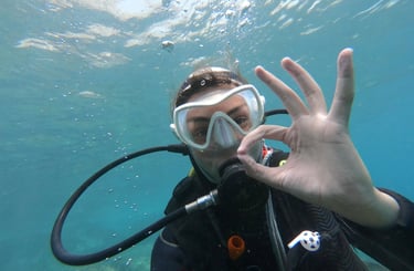 Diver hapily signaling OK