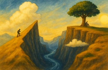 Existential Crisis Trench metaphorical art used for education in a writing masterclass course on Udemy.