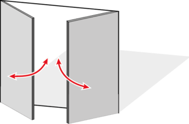 side hinged garage door illustration 