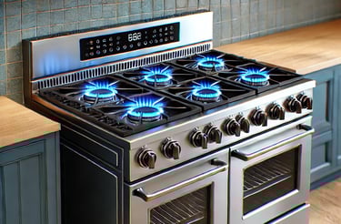 gas oven in a kitchen