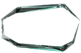 a glass trophy with a glass trophy in the middle
