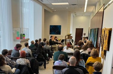 Bur Oak Brass performing at Mill City Clinic