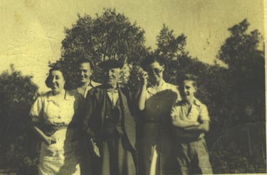 Victoriano con Nines González Sendín en el Montellano