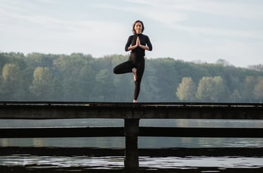 woman in tree pose