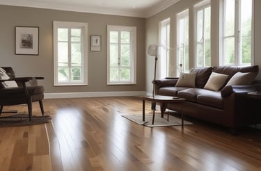 Photo of a craftsman fitting timber flooring in a bright Canterbury home.