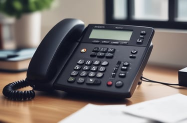 A friendly team member at Z Manufacturing answering a customer call in a cozy office.