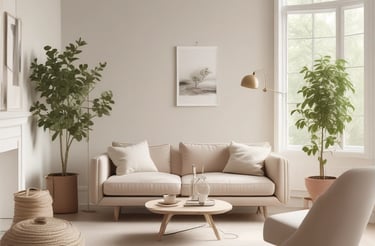 A warm, inviting therapy room with soft lighting and comfortable chairs.