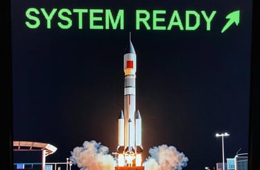 A sleek workspace with a laptop displaying a lead capture dashboard, set against a backdrop of deep navy and electric blue accents.