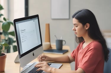 A cozy workspace with a laptop, notebook, and a cup of coffee inviting conversation.