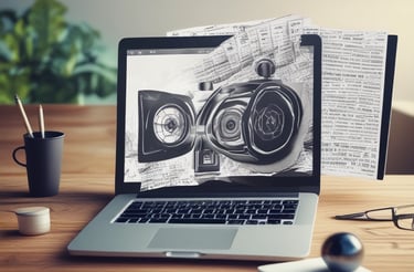 A friendly professional team member answering a phone call in a modern office.