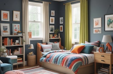 A welcoming image of a child happily sleeping in a new bed.