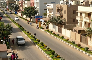 A welcoming office entrance of Elite Real Estate with modern decor and the company logo prominently displayed.