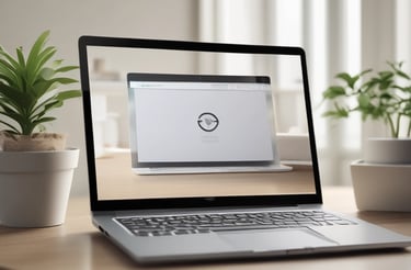 A warm, inviting workspace with beige tones and a sleek laptop ready for messages.