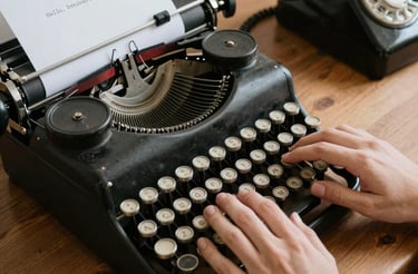 Minimalist abstract graphic of intersecting lines in navy and charcoal tones.