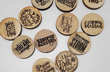Pocket Hug Wooden Coin Tokens