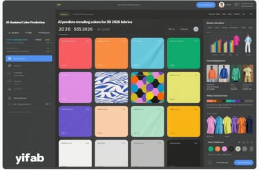 Smart textile color trend analysis infographi