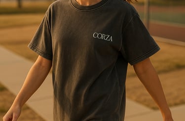 Corza juodi marškinėliai