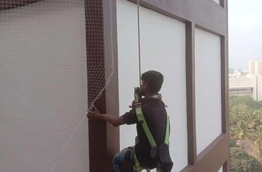 Duct Area nets installation in Bangalore