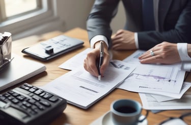 A friendly customer service representative at a desk.