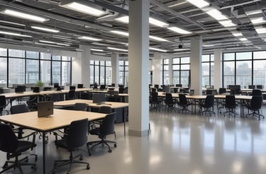 A friendly customer service representative at a desk.