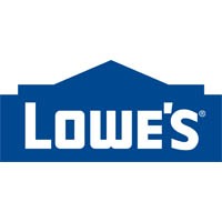 a blue and white logo for a store