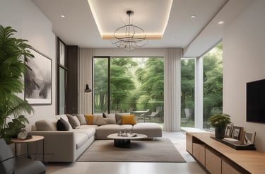 A welcoming front door of a modern home with fresh remodeling touches.