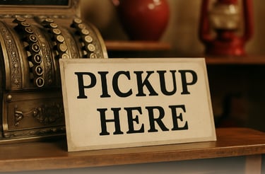 a sign that says pick up a pick up a pick up