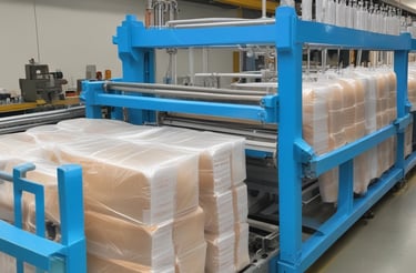 a machine is moving through a factory floor