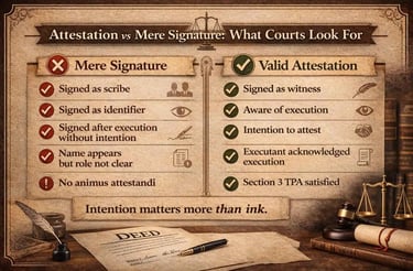 Attestation vs Mere Signature - Intention of Attestation Matters
