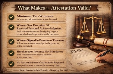 Key Highlights of the post - Attestation of a Deed