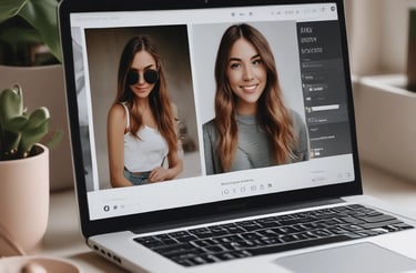 A vibrant workspace with a laptop, phone, and coffee cup, symbolizing connection and creativity.