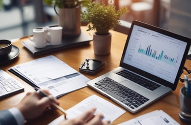 A wooden table holds a beige book titled 'The Monocle Guide to Good Business,' accompanied by a black wallet on top. Next to the book is a keychain with keys and a leather strap. In the background, part of a turntable is visible with a vinyl record on it.