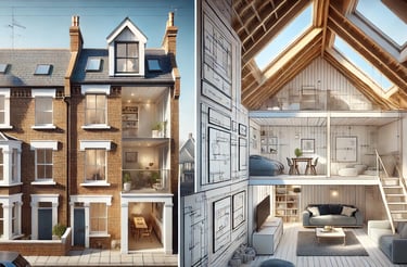 a house with a lofted loft apartment in a residential area