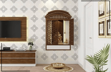 Wall-Mounted Mandir Design