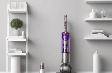 A sleek, minimalist electronic device with rounded edges, featuring a prominent logo on the top surface. The device rests on a dark surface, giving it a modern and sophisticated appearance.