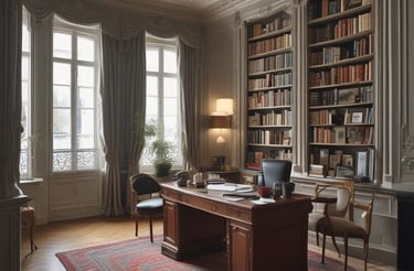 A friendly consultant discussing with a client in an office.