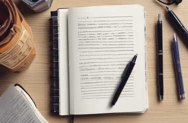 A clean, minimalistic workspace with a laptop, a cup of coffee, and a small cross necklace beside it.