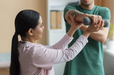 People doing therapeutic exercise