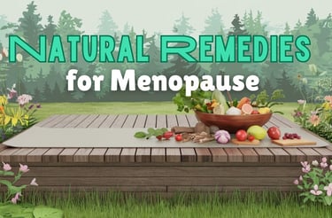 a bowl of fruit and vegetables with the words natural remedes for menopa