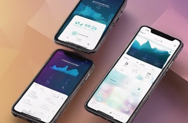 A person uses a smartphone, highlighting the WhatsApp application icon. The screen shows several other app icons with notification badges indicating unread messages.