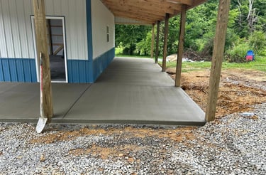 a porch with a covered porch and a covered porch