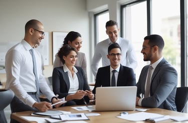 A colorful advertisement featuring bold text in Italian promoting free services. Large text reads 'SERVIZI GRATIS! AFFILIATI ADESSO' with phrases contained in vibrant geometric shapes and bubbles. The ad highlights an offer starting from 2023 and includes marketing elements like a website, advertising, and magazine.