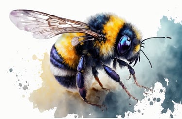 watercolor bumblebee