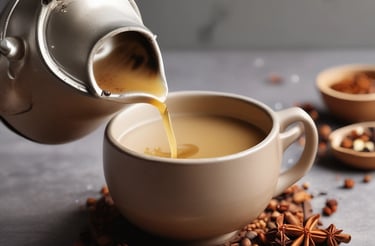 A cozy corner of Chaipion Cafe with customers enjoying chai and conversation.