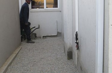 Specialized aggregate layering for Damp proofing, Honeydew, Johannesburg